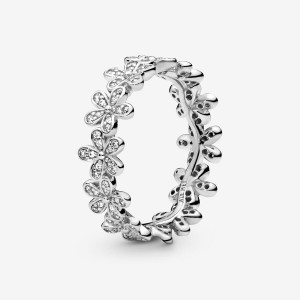 Band Rings Pandora Daisy Flower Argent | 0638597-UE