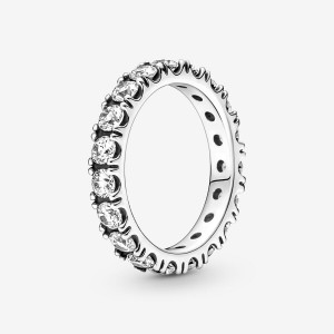 Band Rings Pandora Sparkling Row Eternity Argent | 9478015-MI