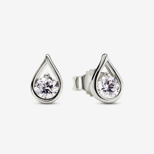 Boucles d'Oreilles Pandora Brilliance 0.50 ct tw Blanche Doré | 4207591-HM