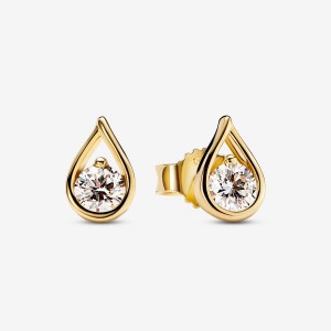 Boucles d'Oreilles Pandora Brilliance 0.50 ct tw Doré | 0713928-FM