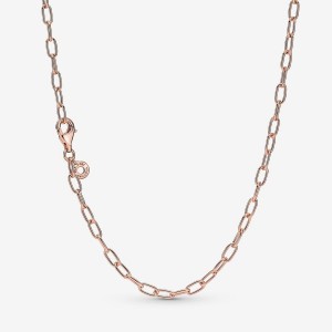 Chain Necklaces Pandora Link Rose Doré | 0861374-OC