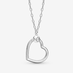 Chain Necklaces Pandora Square Sparkle Halo Necklace Argent | 1067584-JV