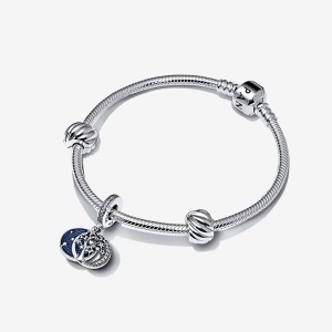 Charm Bracelets Pandora Galaxy Moon Set, 19 Argent | 0135762-XO