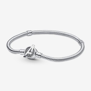 Charm Bracelets Pandora Moments Marvel The Avengers Logo Clasp Snake Argent | 1095826-LG