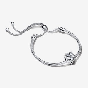 Charm Bracelets Pandora Sparkling Snowflake Sliding Set Argent | 6342891-SE