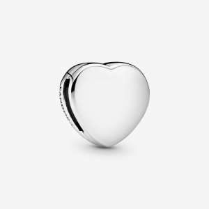 Clips Pandora Simple Heart Clip Argent | 3261580-XN