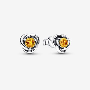 Clous d'Oreilles Pandora November Honey Eternity Circles Argent | 9325874-KO