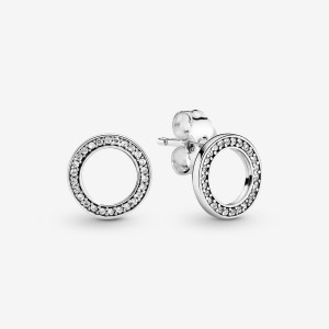 Clous d'Oreilles Pandora Sparkling Circles Argent | 2405738-ZF