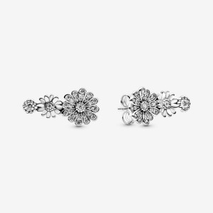 Clous d'Oreilles Pandora Sparkling Daisy Flower Trios Argent | 4825713-ZX