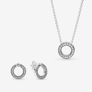 Collier Et Boucles D'oreilles Ensembles Pandora Argent | 0169274-JV