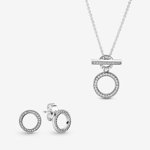 Collier Et Boucles D'oreilles Ensembles Pandora Argent | 3127589-WI