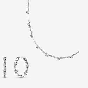 Collier Et Boucles D'oreilles Ensembles Pandora Argent | 9074365-XM