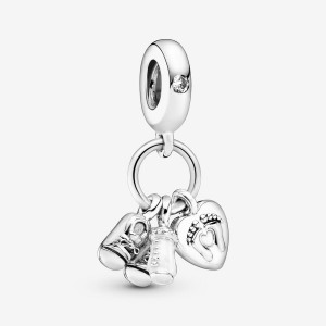 Dangle Charms Pandora Baby Bottle and Shoes Dangle Bracelets | 4905231-MF