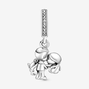 Dangle Charms Pandora Married Couple Dangle Argent | 1057263-CW