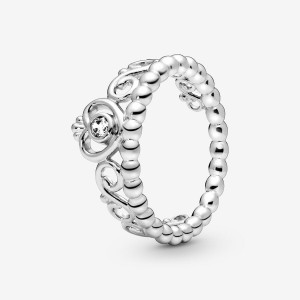 Heart & Promise Rings Pandora Princess Tiara Crown Argent | 0417398-ZM