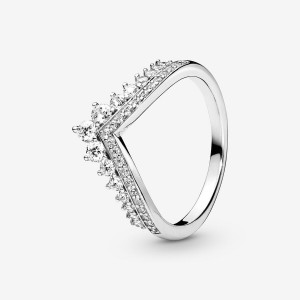 Heart & Promise Rings Pandora Princess Wishbone Argent | 2649351-WE