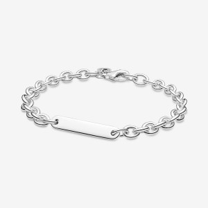 Non-charm Bracelets Pandora Engravable Bar Link Argent | 2345798-IK