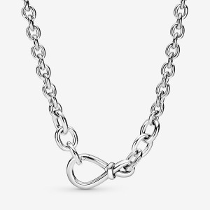 Pendant Necklaces Pandora Chunky Infinity Knot Argent | 9347806-CB