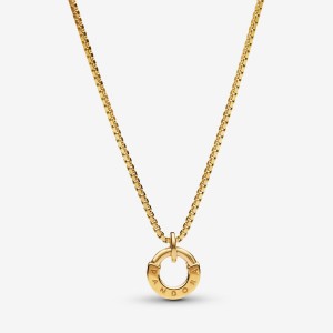 Pendant Necklaces Pandora Signature I-D Collier Doré | 1237689-NG