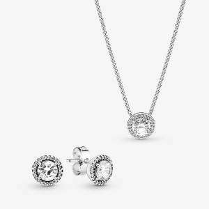 Pendant Necklaces Pandora Sparkling Freehand Heart Pendant Necklace Argent | 3425096-HS