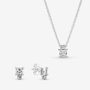 Pendant Necklaces Pandora Sparkling Snowflake Pendant Necklace Argent | 4150689-WS