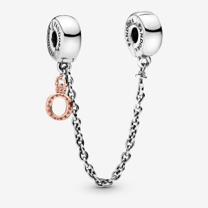 Safety Chains Pandora Dangling Crown O Sécurité Two-tone | 7485613-UG