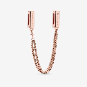 Safety Chains Pandora Sécurité Clip Rose Doré | 0867932-WS