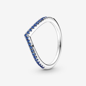 Stackable Rings Pandora Timeless Wish Sparkling Blue Argent | 8023947-RU