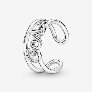 Statement Rings Pandora ME Goals Open Argent | 9721643-WB