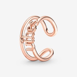 Statement Rings Pandora ME Vibes Open Rose Doré | 0531478-PV