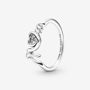 Statement Rings Pandora Mom Pavé Argent | 9710365-NS