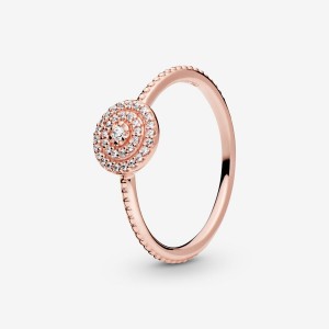 Statement Rings Pandora Élégant Sparkle Rose Doré | 3549607-PX