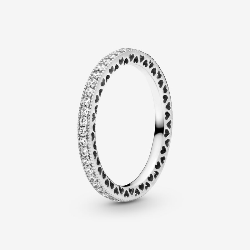 Band Rings Pandora Sparkle Argent | 3857216-KY