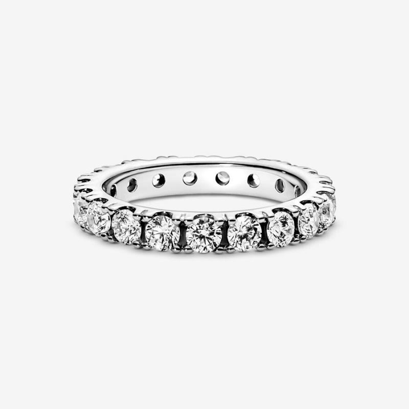 Band Rings Pandora Sparkling Row Eternity Argent | 9478015-MI