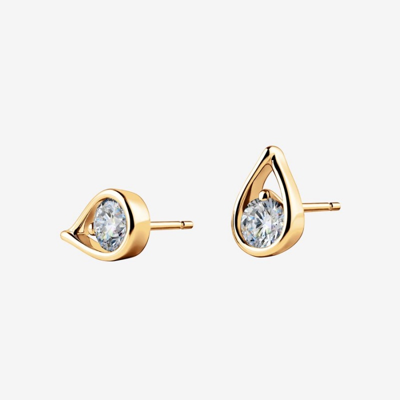 Boucles d'Oreilles Pandora Brilliance 1.00 ct tw Doré | 8524796-AY