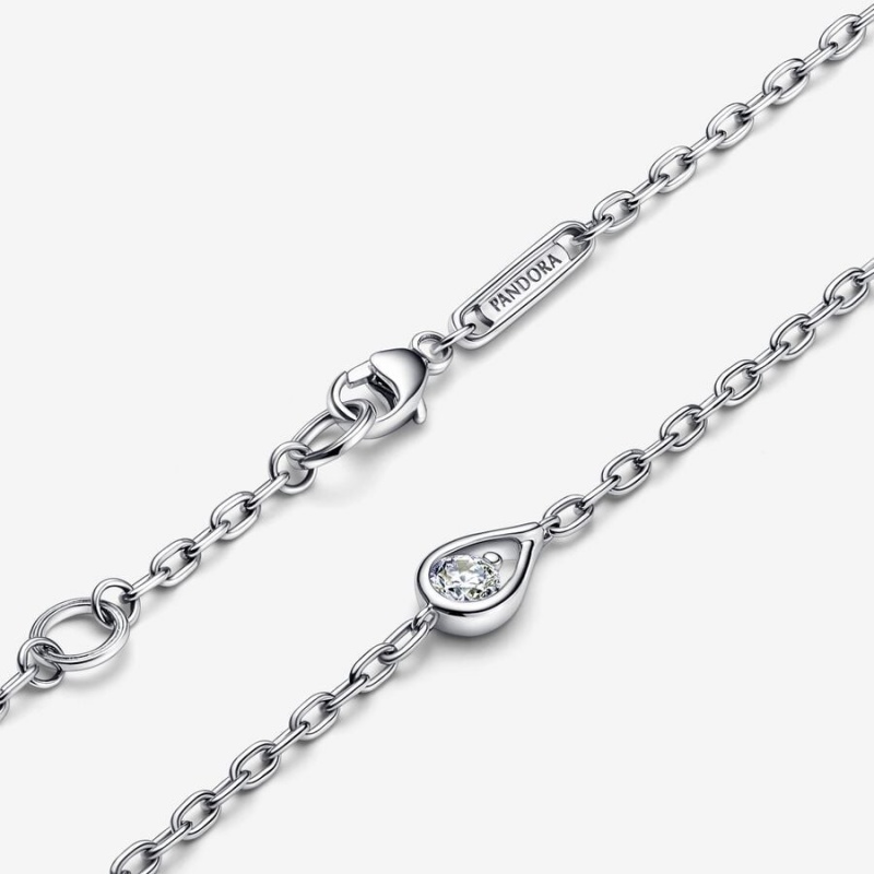 Bracelets Pandora Brilliance 0.15 ct tw Argent | 9814652-MN