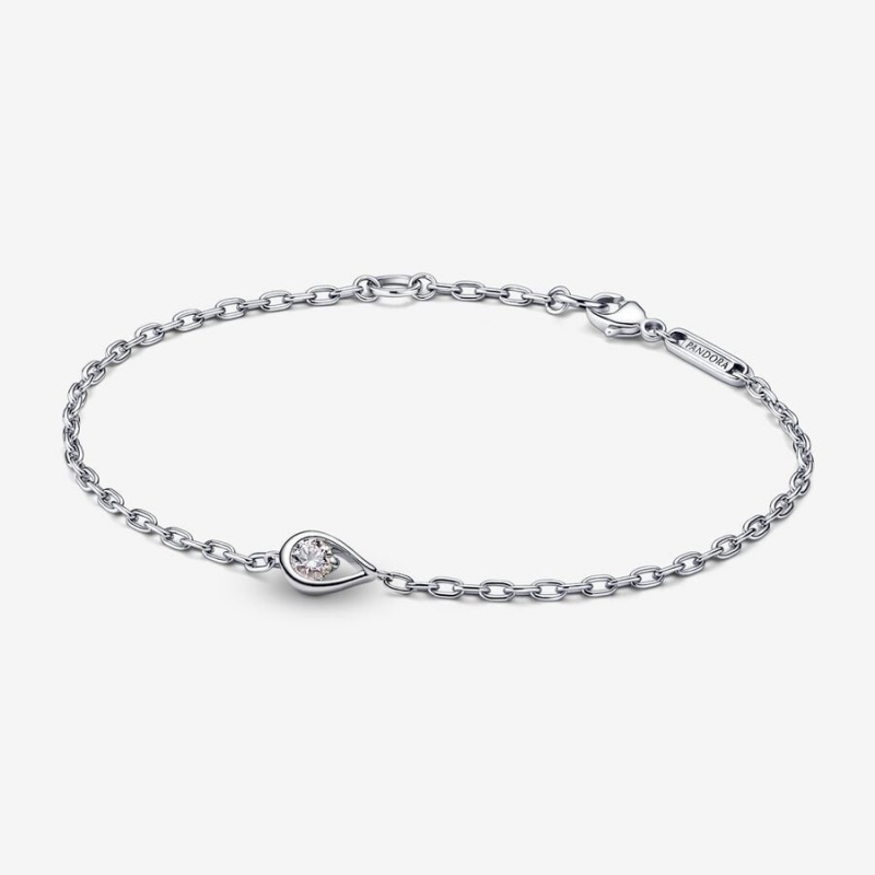 Bracelets Pandora Brilliance 0.15 ct tw Argent | 9814652-MN