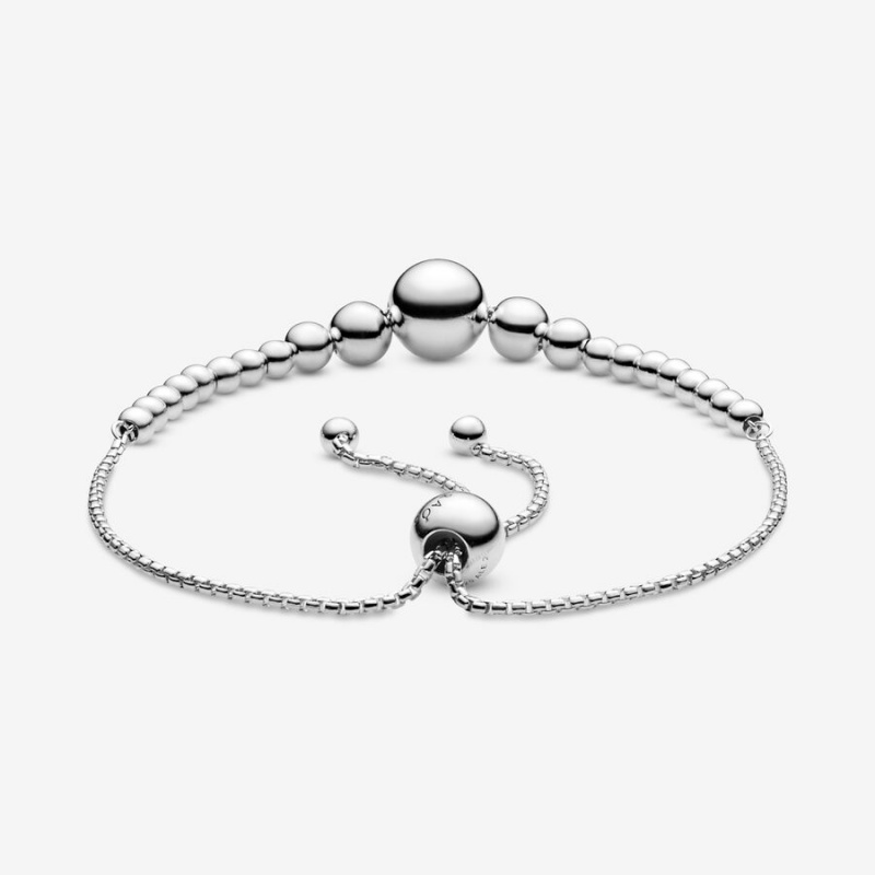 Chain Bracelets Pandora String of Beads Slider Argent | 5490238-TB