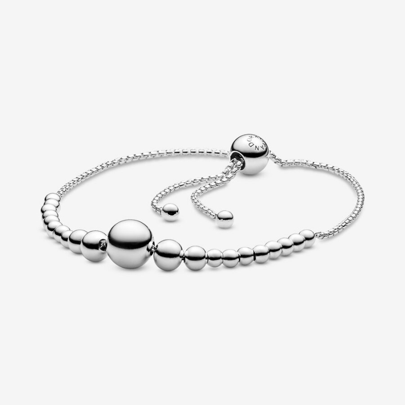 Chain Bracelets Pandora String of Beads Slider Argent | 5490238-TB