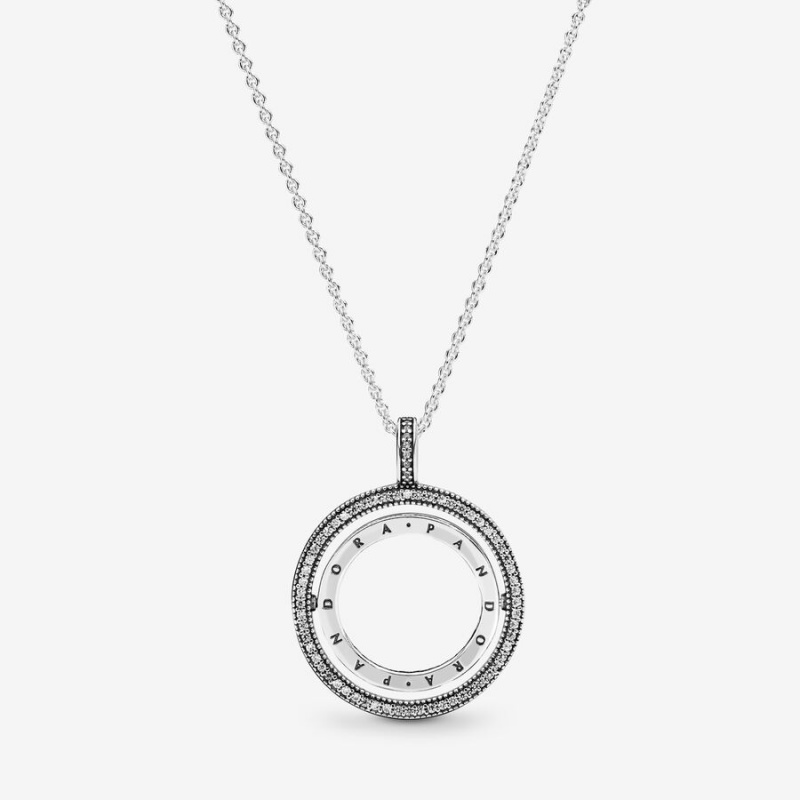 Chain Necklaces Pandora Logo Circle Argent | 5274316-YO