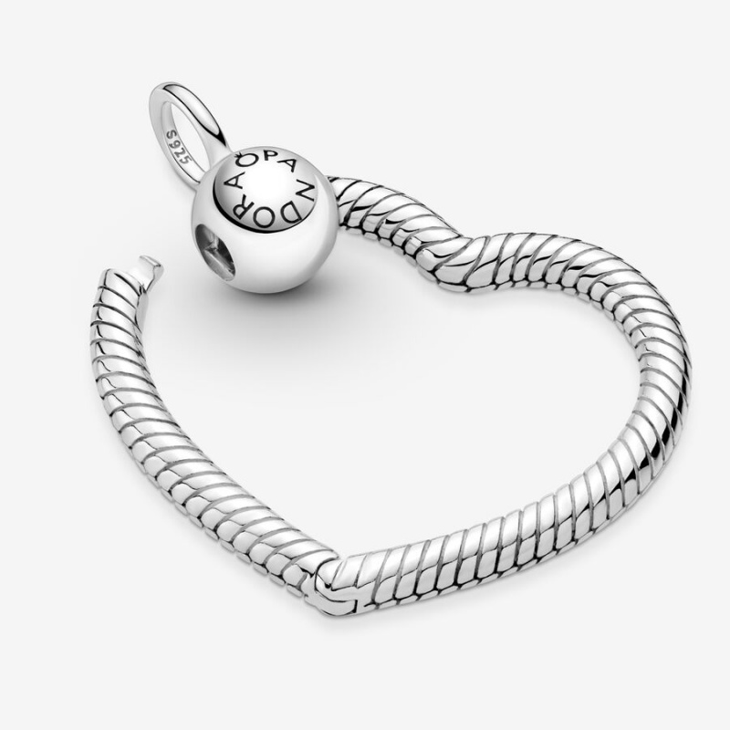 Chain Necklaces Pandora Square Sparkle Halo Necklace Argent | 1067584-JV