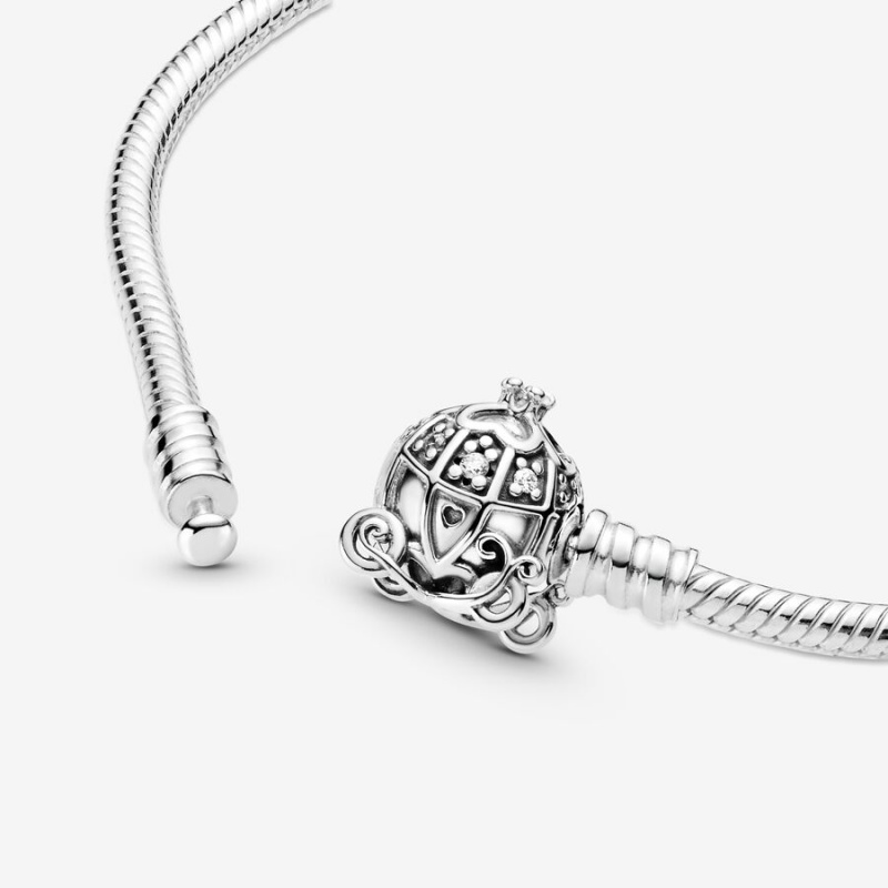 Charm Bracelets Pandora Cinderella Pumpkin Coach Clasp Moments Argent | 4531960-MH