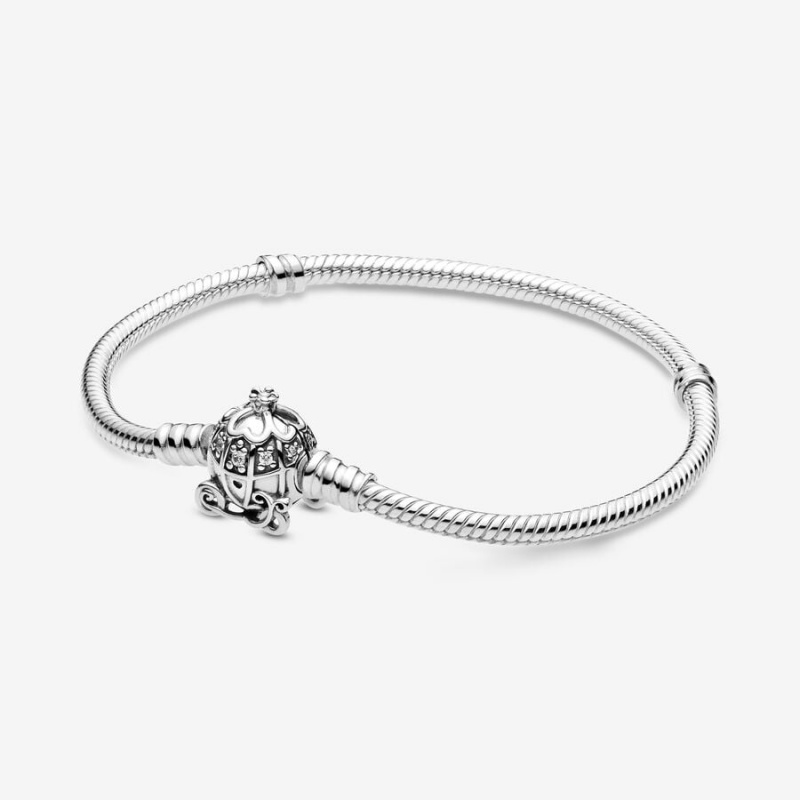 Charm Bracelets Pandora Cinderella Pumpkin Coach Clasp Moments Argent | 4531960-MH