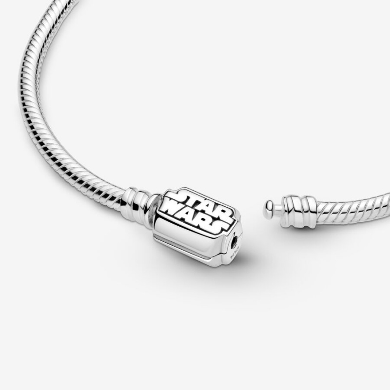 Charm Bracelets Pandora Moments Star Wars Snake Clasp Argent | 2153876-BI