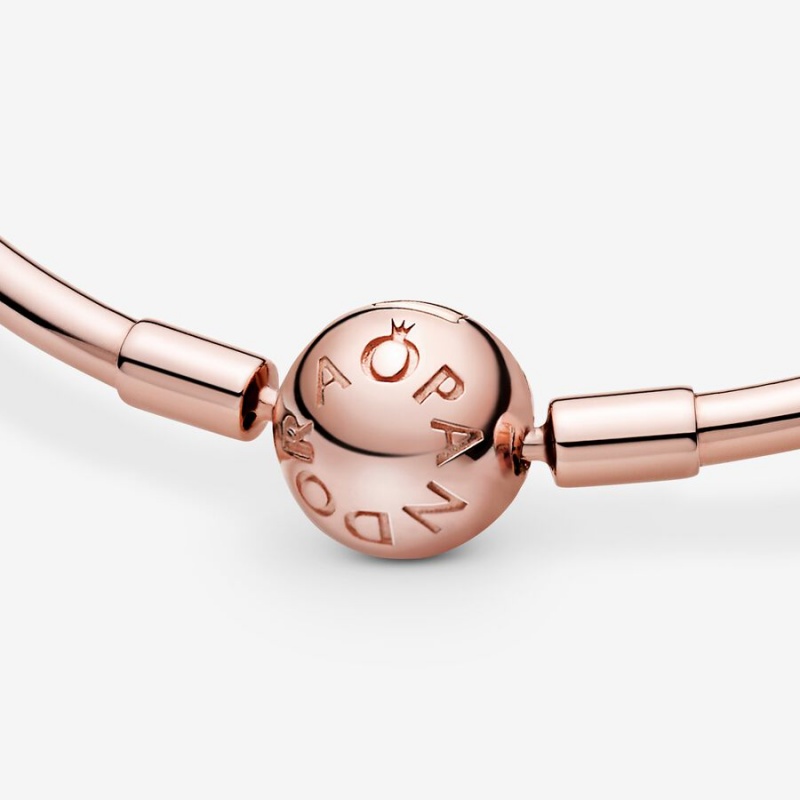 Charm Holders Pandora Moments Bangle Rose Doré | 1809456-EW