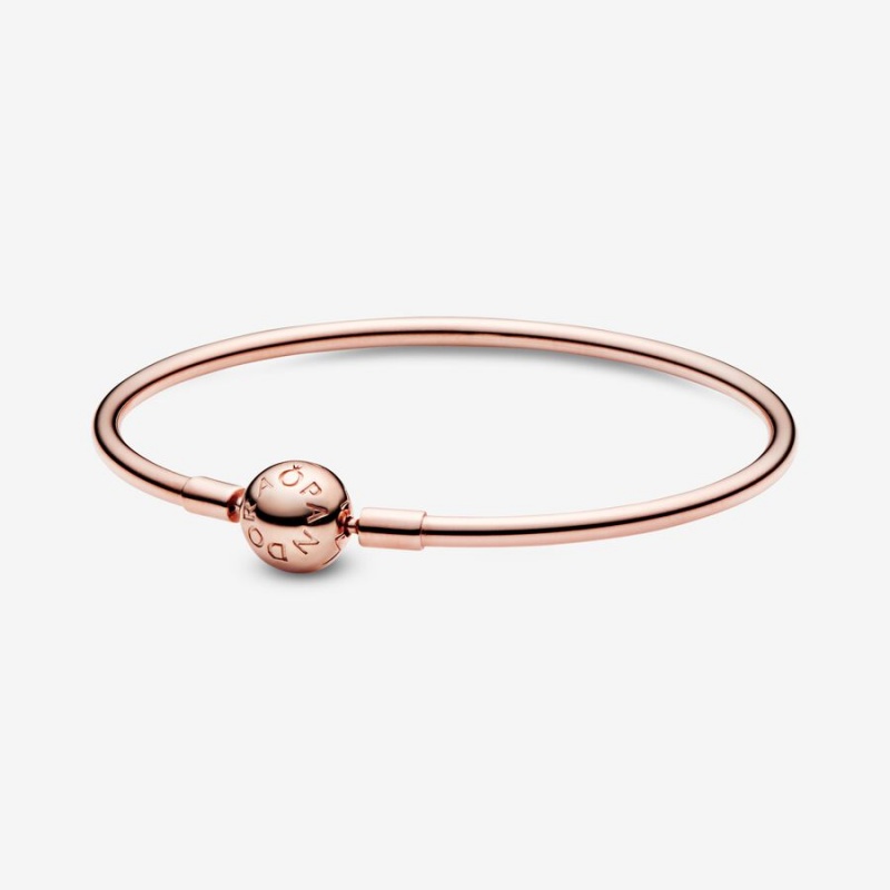 Charm Holders Pandora Moments Bangle Rose Doré | 1809456-EW