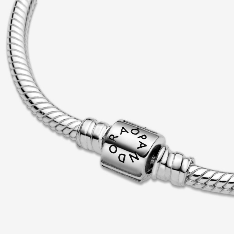 Charm Holders Pandora Moments Barrel Clasp Snake Argent | 2038794-HW