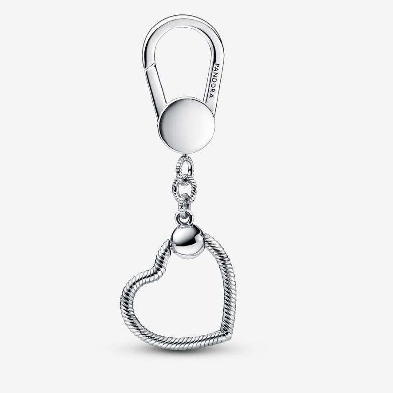 Charm Holders Pandora Moments Small Heart Bag Argent | 0285691-FR