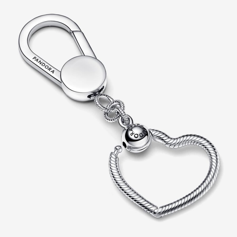 Charm Holders Pandora Moments Small Heart Bag Argent | 0285691-FR