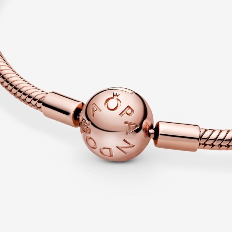 Charm Holders Pandora Moments Snake Rose Doré | 3068194-VO